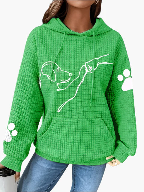 Sweat à Capuche Femme Motif Chien Amoureux des Animaux Style Décontracté - Image 6