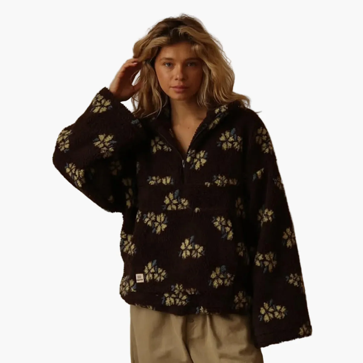Sweat-shirt femme style bohème à fleurs pour moments cocooning et sorties décontractées - Image 9