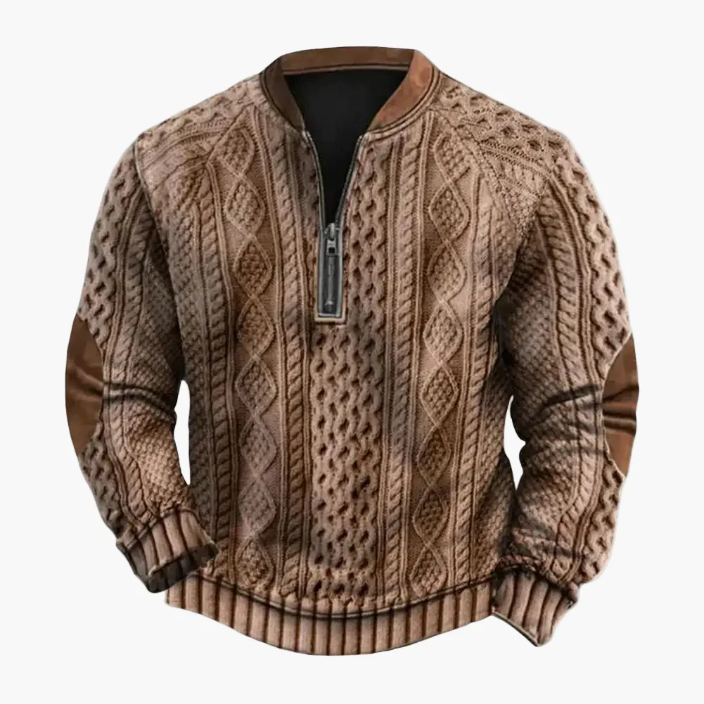 Sweat-shirt homme col rond style patchwork sportswear chic pour automne et hiver - Image 3