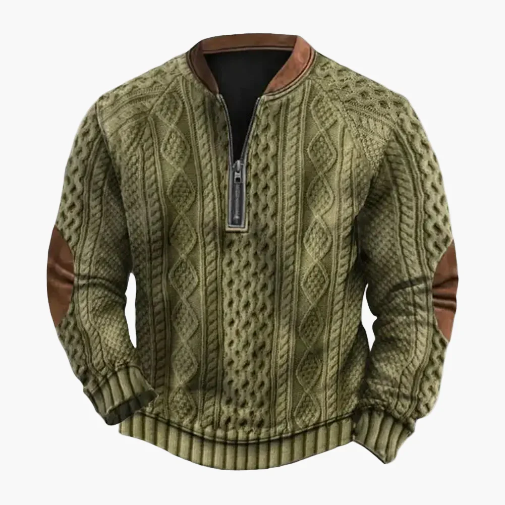 Sweat-shirt homme col rond style patchwork sportswear chic pour automne et hiver - Image 4