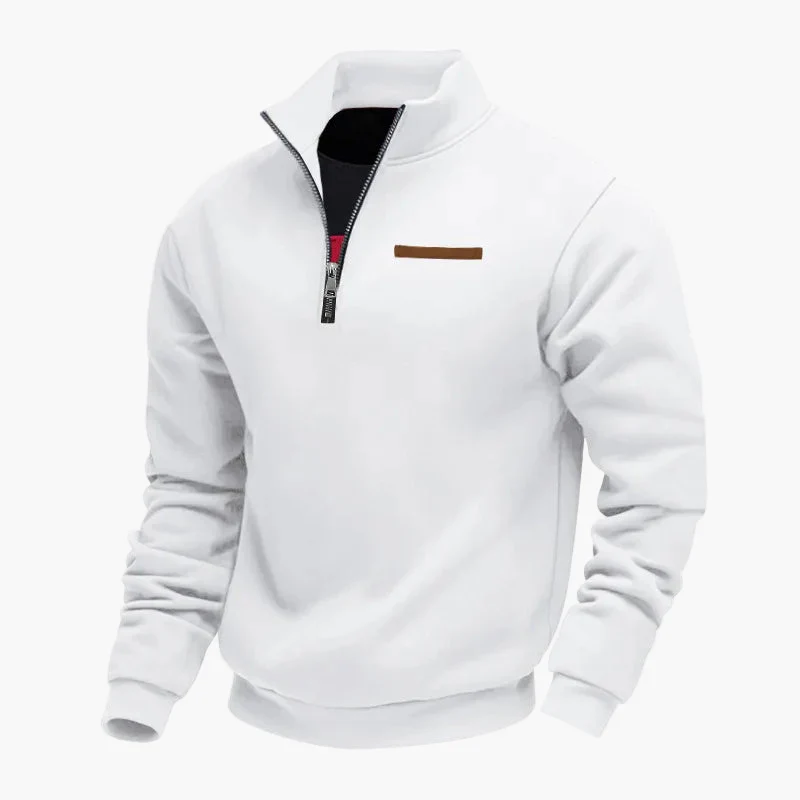Sweat-shirt homme demi-zip col montant style décontracté pour voyages et loisirs - Image 3