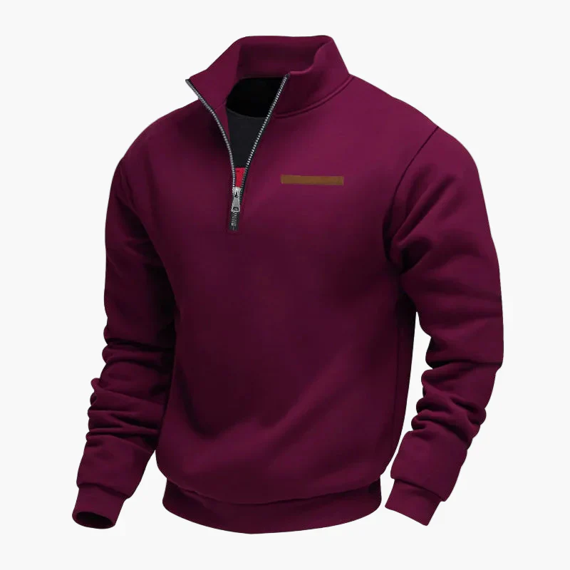 Sweat-shirt homme demi-zip col montant style décontracté pour voyages et loisirs - Image 5