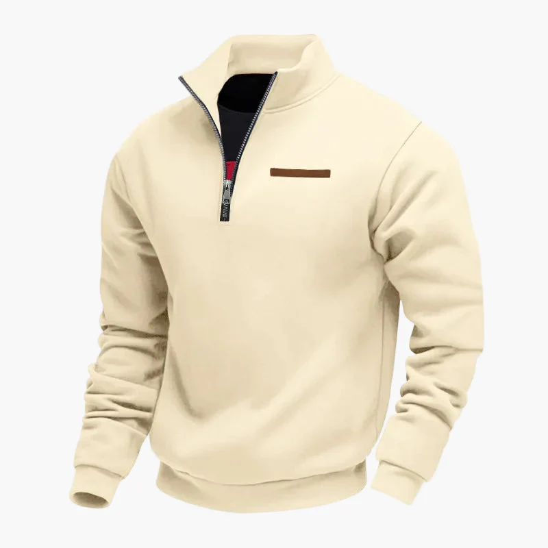 Sweat-shirt homme demi-zip col montant style décontracté pour voyages et loisirs - Image 6