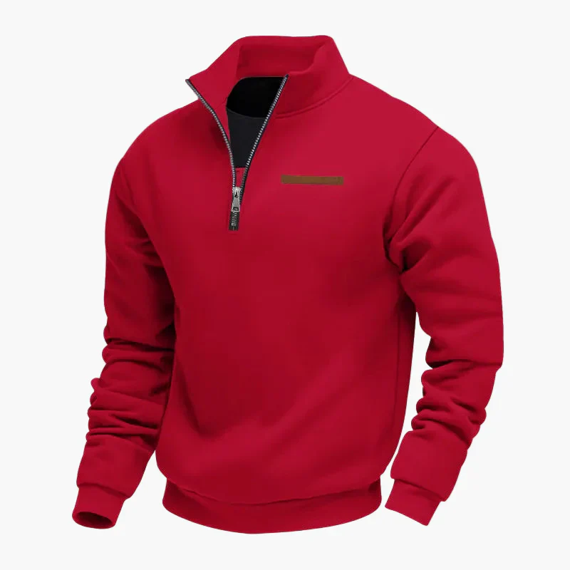 Sweat-shirt homme demi-zip col montant style décontracté pour voyages et loisirs - Image 7
