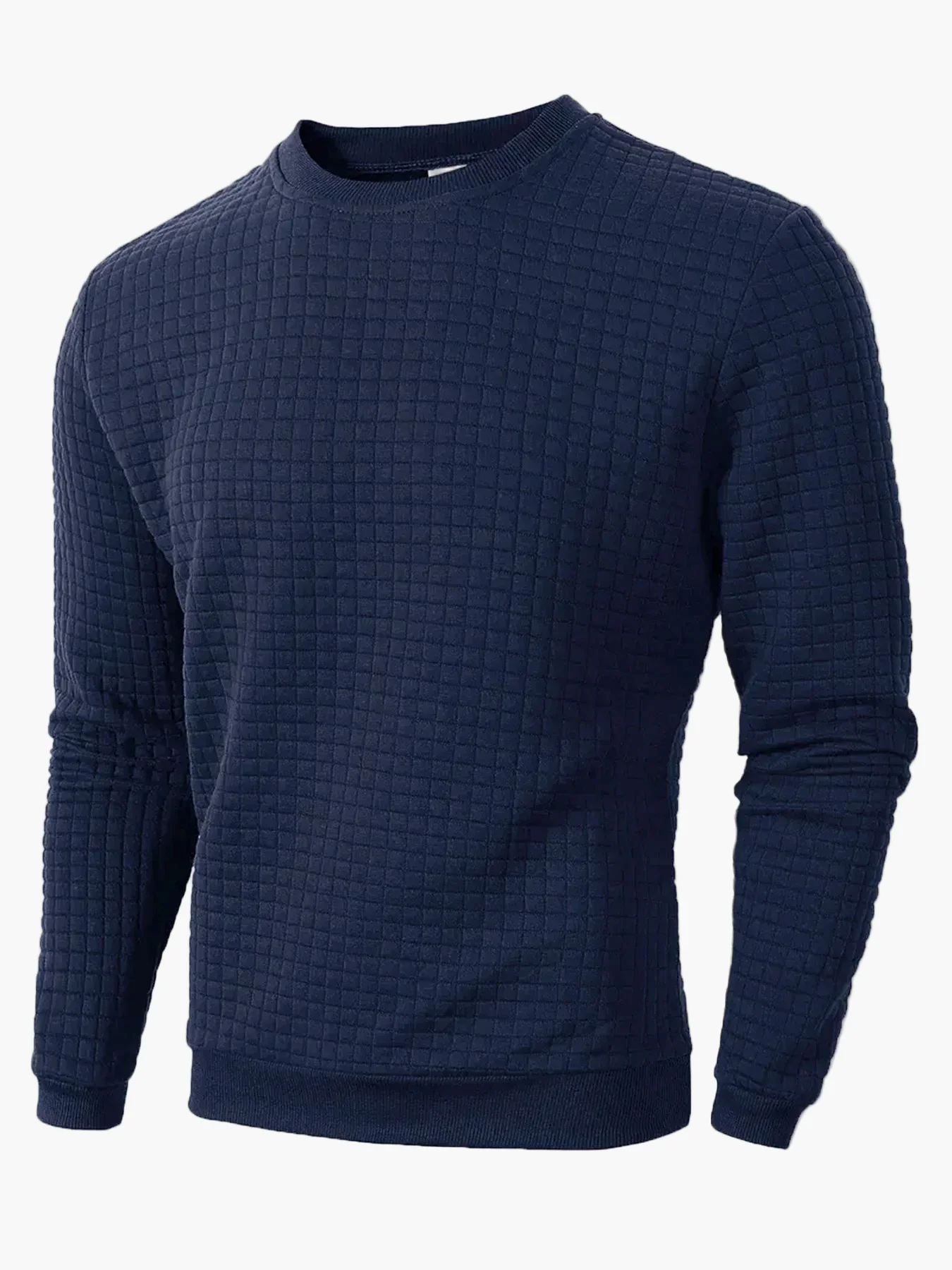 Sweat-shirt homme à motif quadrillé coupe décontractée pour style urbain et casual - Image 3