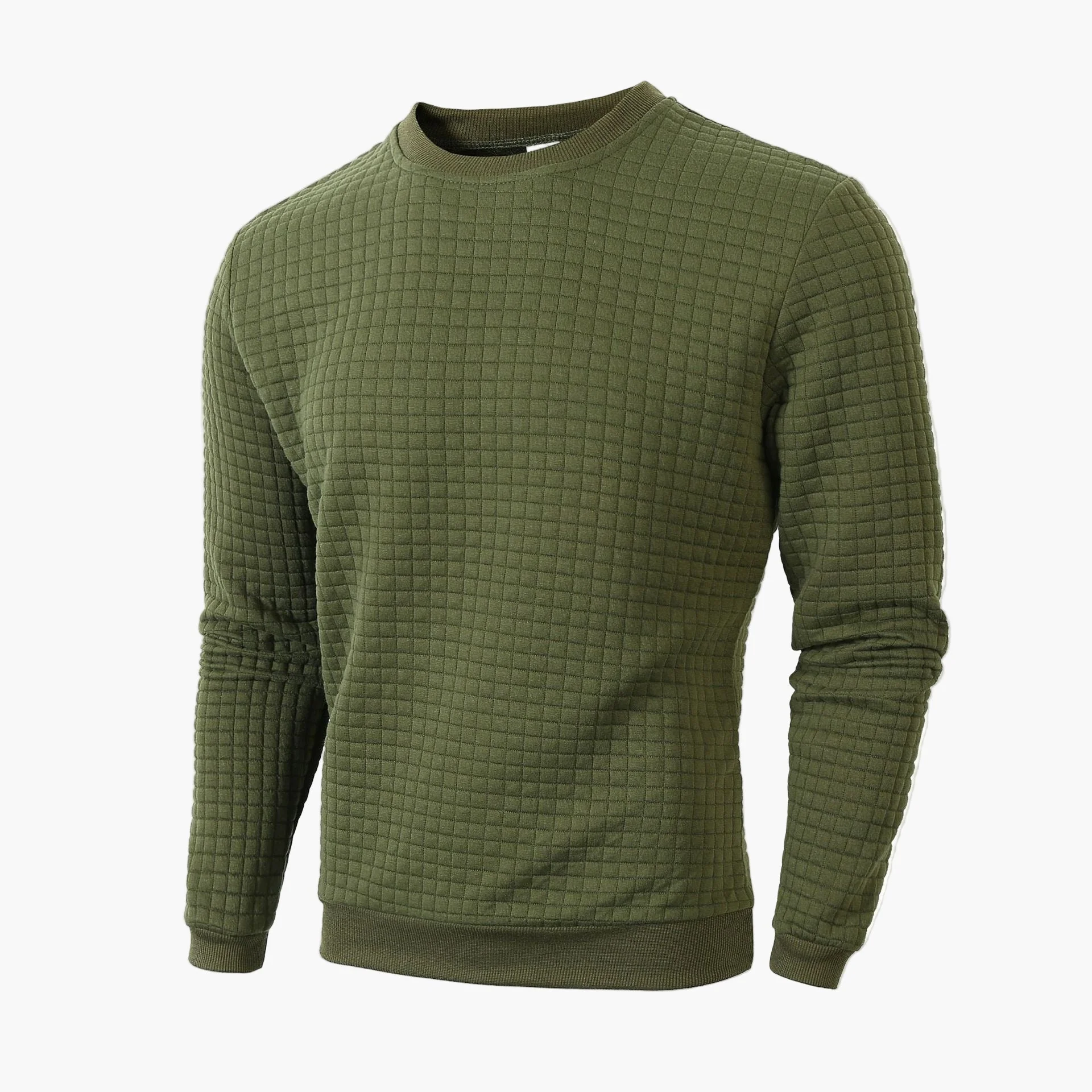 Sweat-shirt homme à motif quadrillé coupe décontractée pour style urbain et casual - Image 6