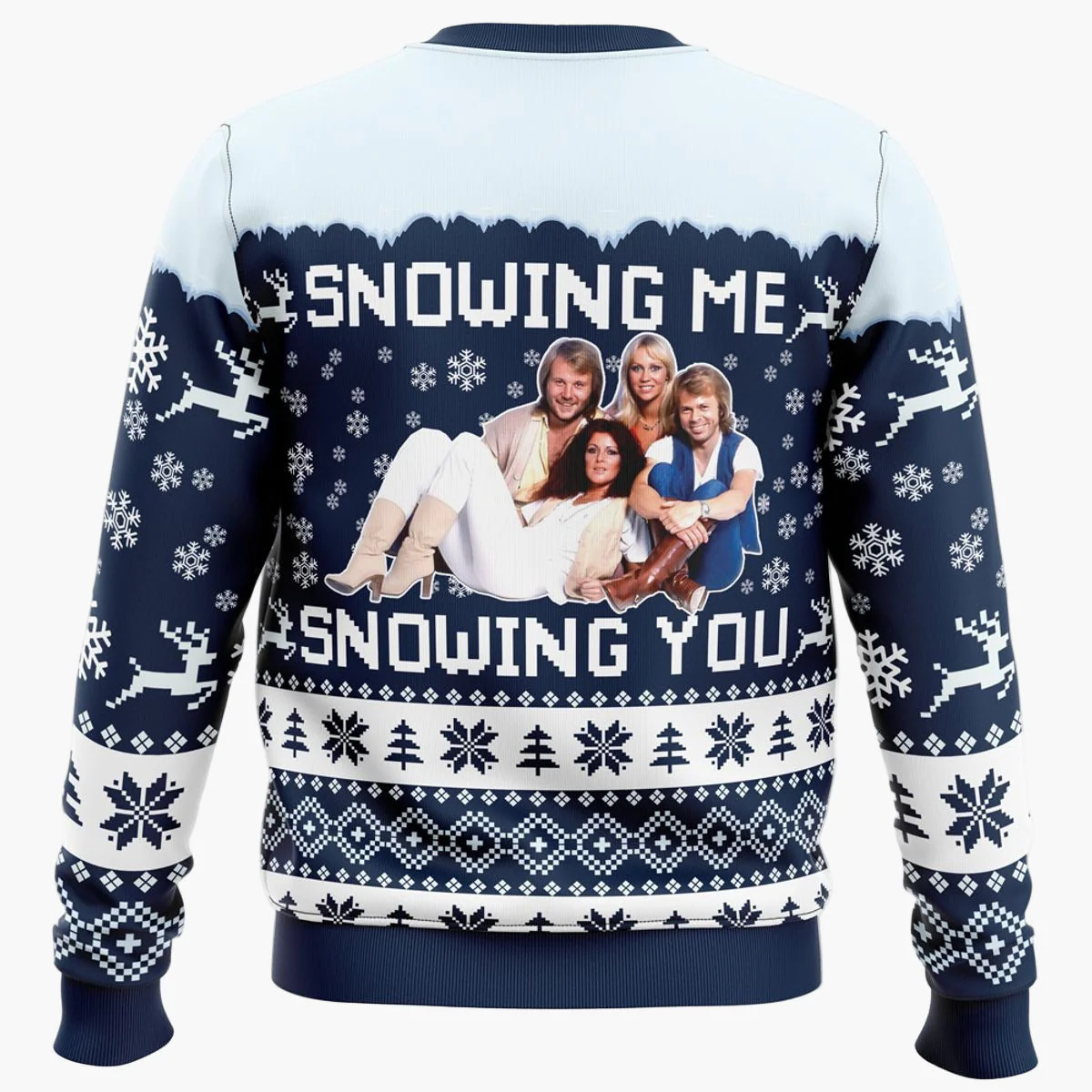 Sweat-shirt de Noël unisexe style pull moche ABBA "Snowing Me, Snowing You" - Image 2