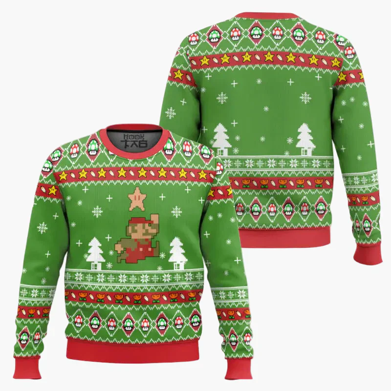 Sweat-shirt unisexe style rétro gaming Super Mario Bros – Pull original pour fans de jeux vidéo - Image 4