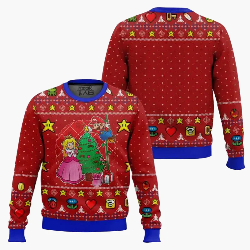 Sweat-shirt unisexe style rétro gaming Super Mario Bros – Pull original pour fans de jeux vidéo - Image 7