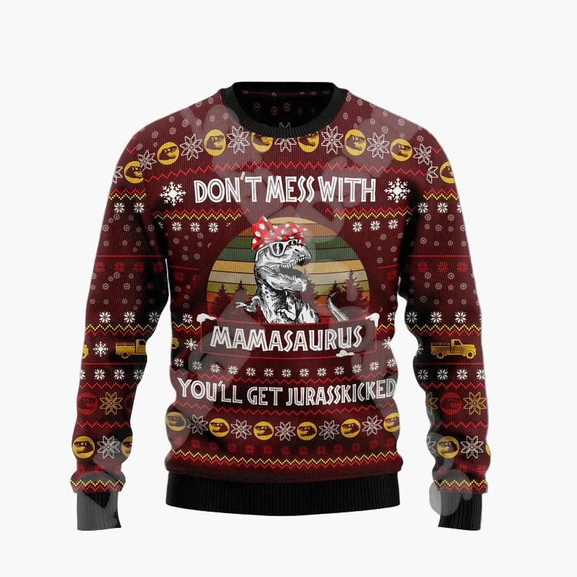 Sweatshirt de Noël Homme Style Humour - Pull Festif Père Noël Drôle sur Cheminée - Image 2