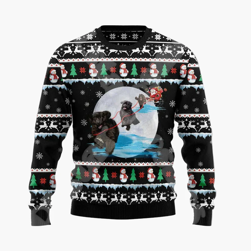 Sweatshirt de Noël Homme Style Humour - Pull Festif Père Noël Drôle sur Cheminée - Image 4