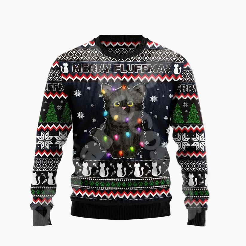 Sweatshirt de Noël Homme Style Humour - Pull Festif Père Noël Drôle sur Cheminée - Image 5