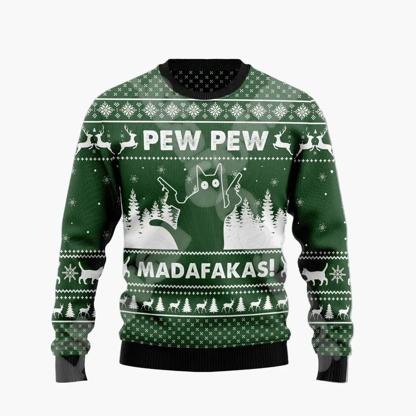 Sweatshirt de Noël Homme Style Humour - Pull Festif Père Noël Drôle sur Cheminée - Image 7