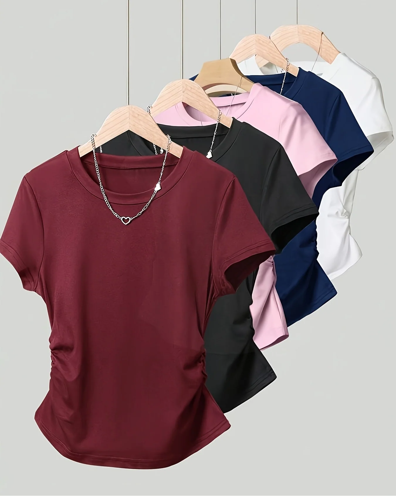 T-shirt basique femme style décontracté à manches courtes pour le quotidien - Image 8