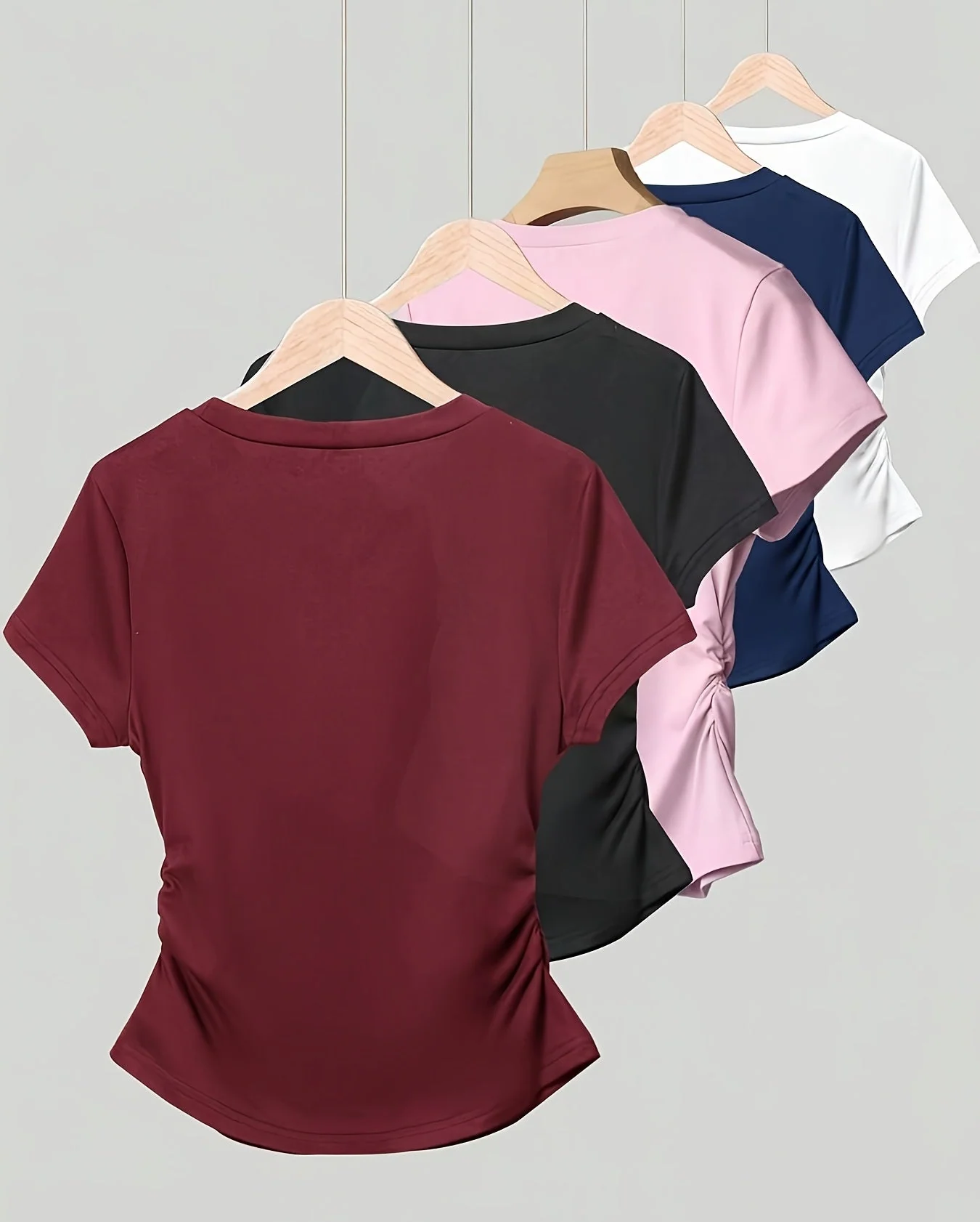 T-shirt basique femme style décontracté à manches courtes pour le quotidien - Image 9