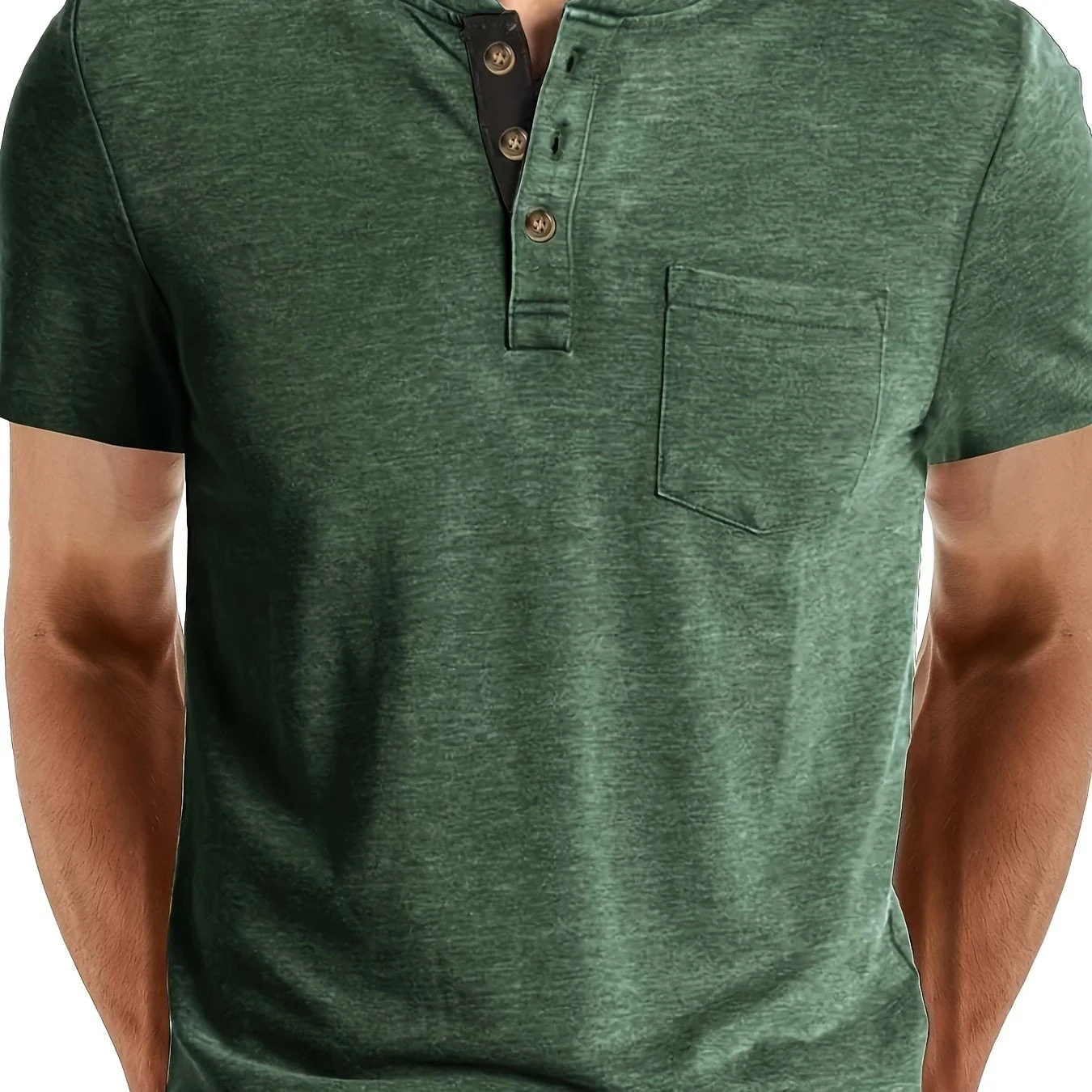T-shirt à col tunisien décontracté pour homme – Style moderne pour usage quotidien - Image 13