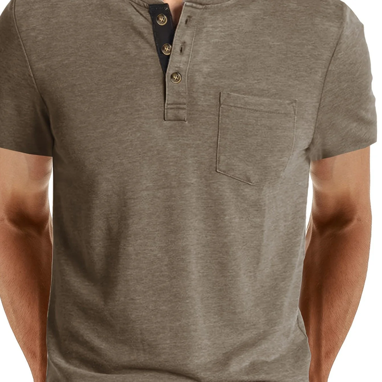 T-shirt à col tunisien décontracté pour homme – Style moderne pour usage quotidien - Image 15
