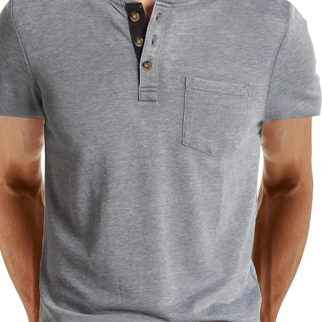 T-shirt à col tunisien décontracté pour homme – Style moderne pour usage quotidien - Image 16