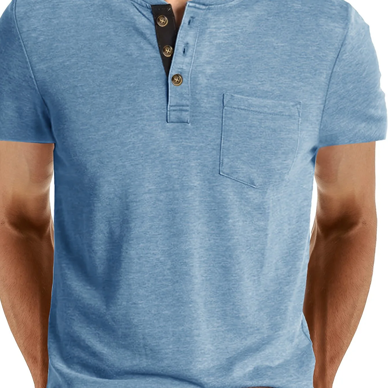 T-shirt à col tunisien décontracté pour homme – Style moderne pour usage quotidien - Image 17