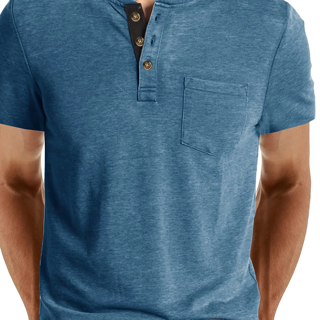T-shirt à col tunisien décontracté pour homme – Style moderne pour usage quotidien - Image 18