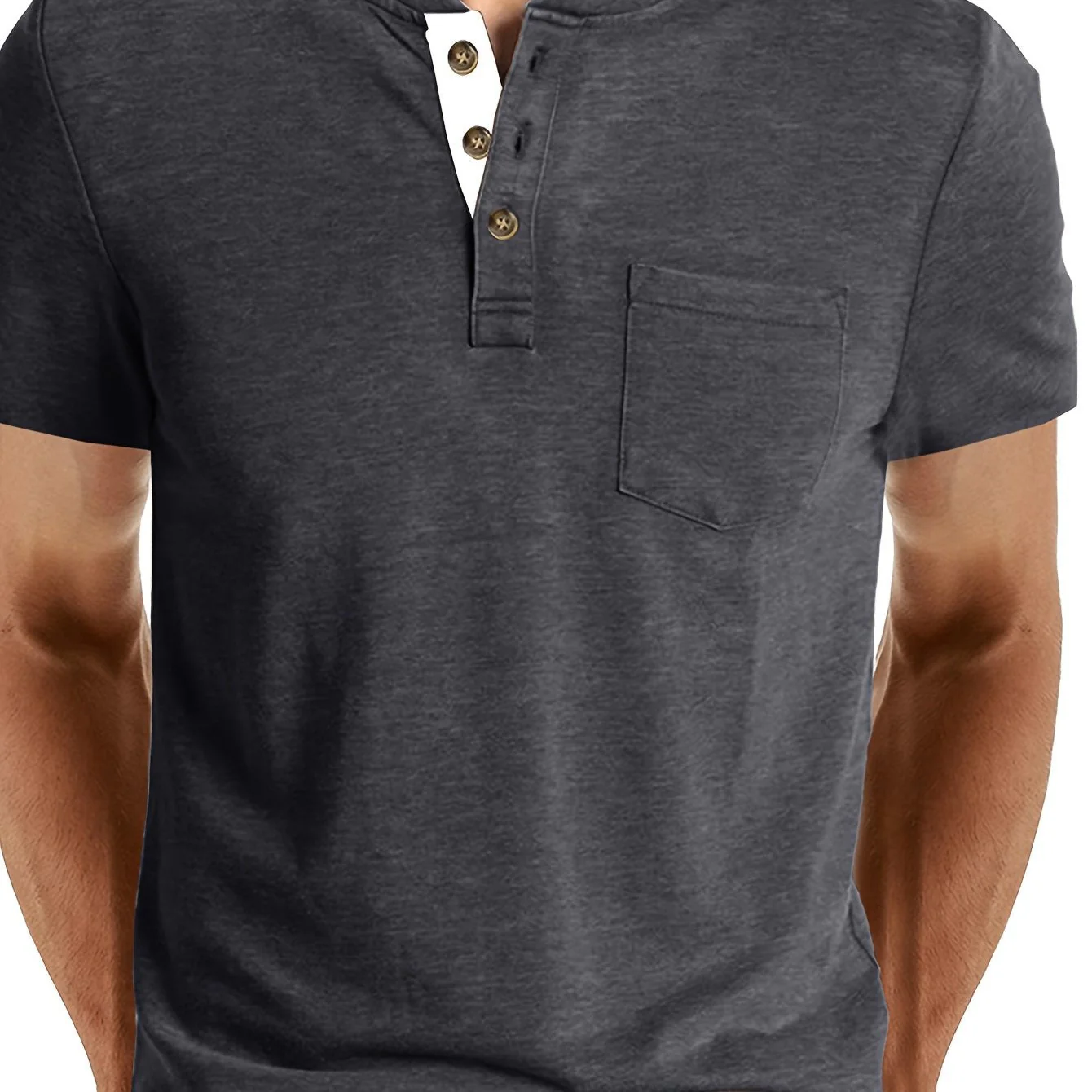 T-shirt à col tunisien décontracté pour homme – Style moderne pour usage quotidien - Image 19