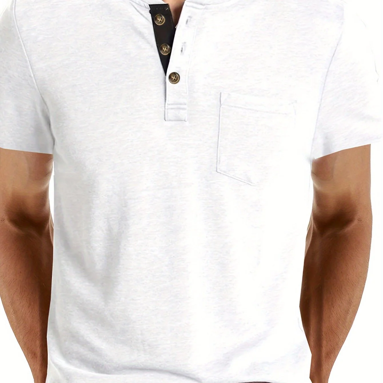 T-shirt à col tunisien décontracté pour homme – Style moderne pour usage quotidien - Image 20