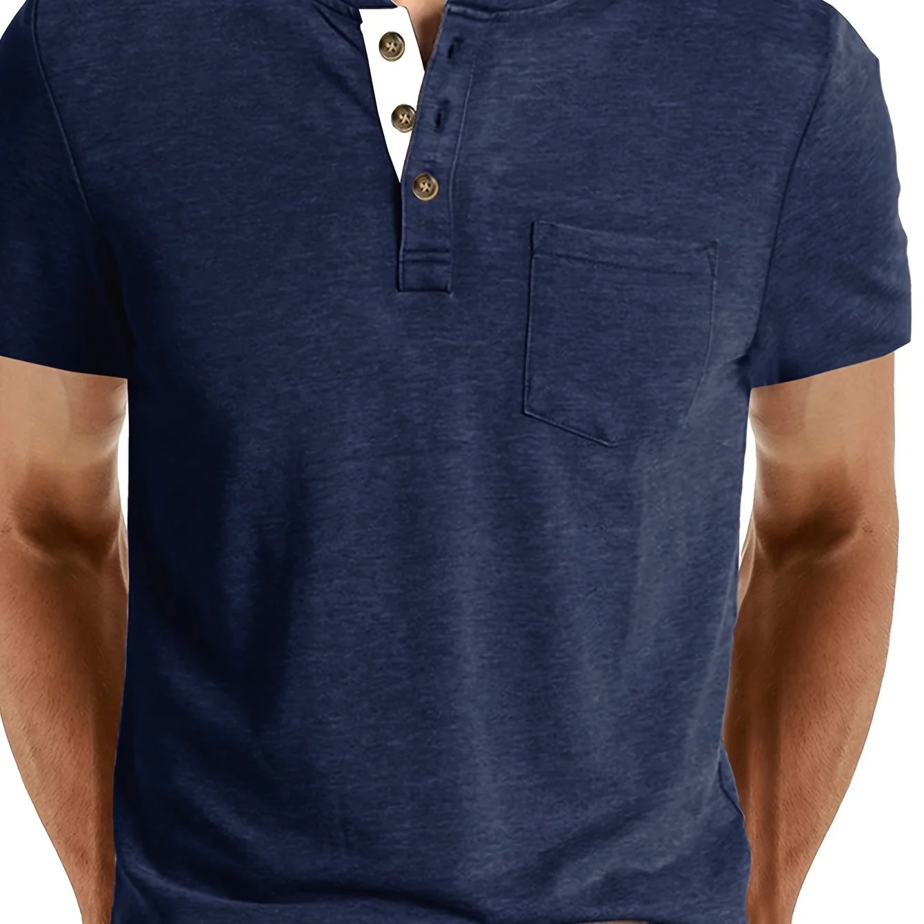 T-shirt à col tunisien décontracté pour homme – Style moderne pour usage quotidien - Image 21