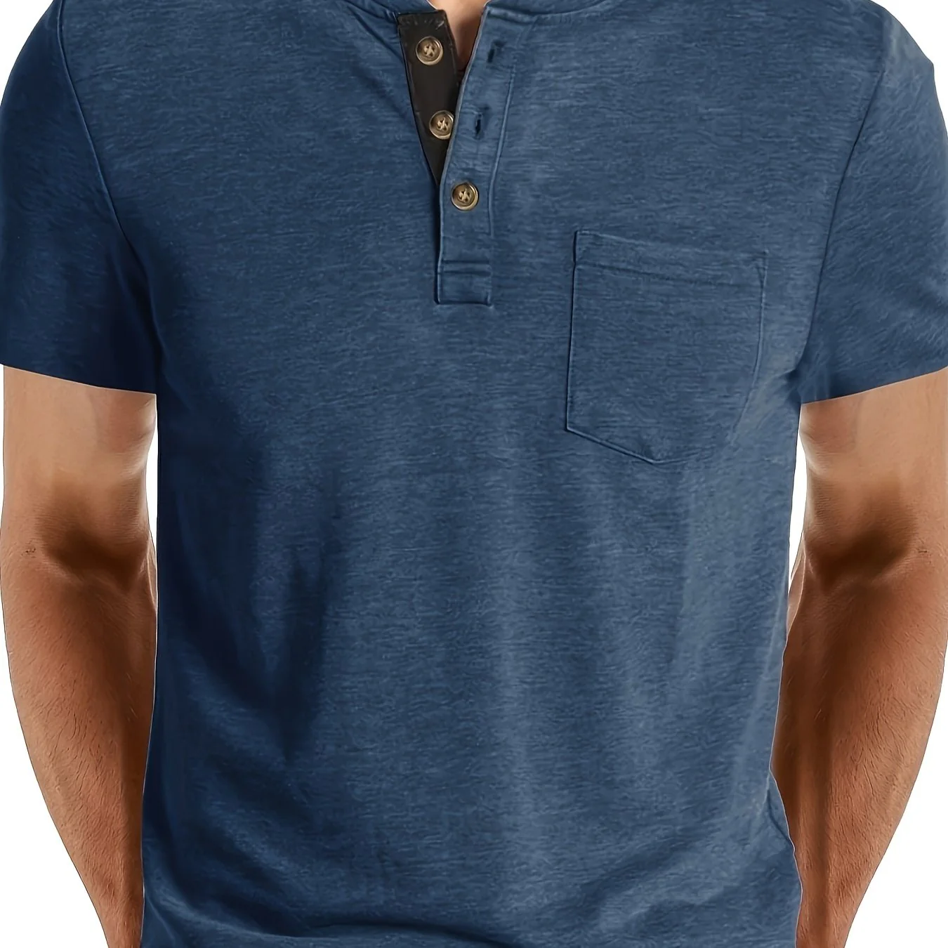T-shirt à col tunisien décontracté pour homme – Style moderne pour usage quotidien - Image 25