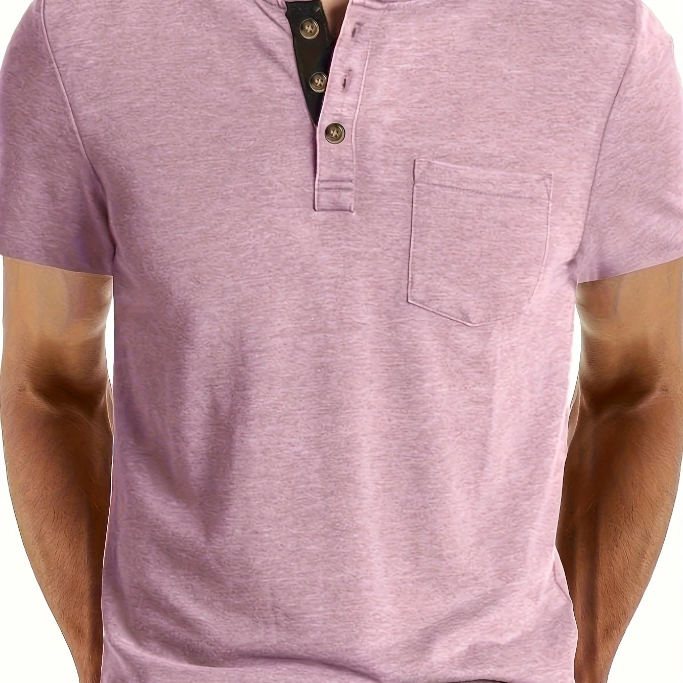 T-shirt à col tunisien décontracté pour homme – Style moderne pour usage quotidien - Image 26