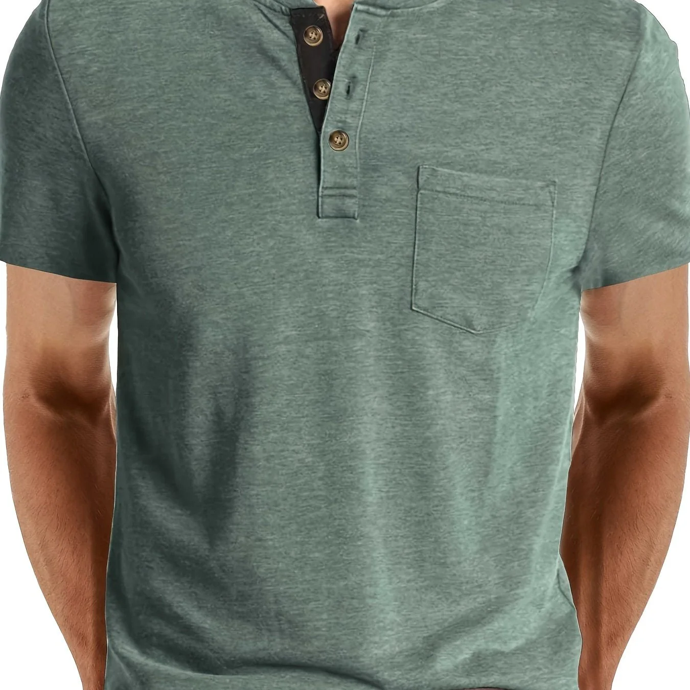 T-shirt à col tunisien décontracté pour homme – Style moderne pour usage quotidien - Image 28