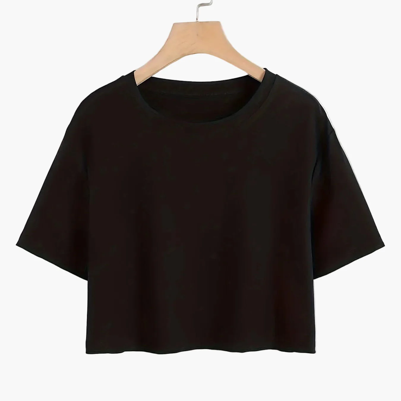 T-shirt court décontracté pour femme à manches courtes style urbain - Image 2