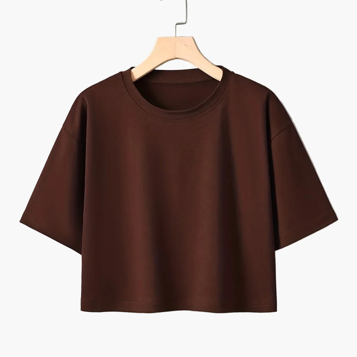 T-shirt court décontracté pour femme à manches courtes style urbain - Image 4