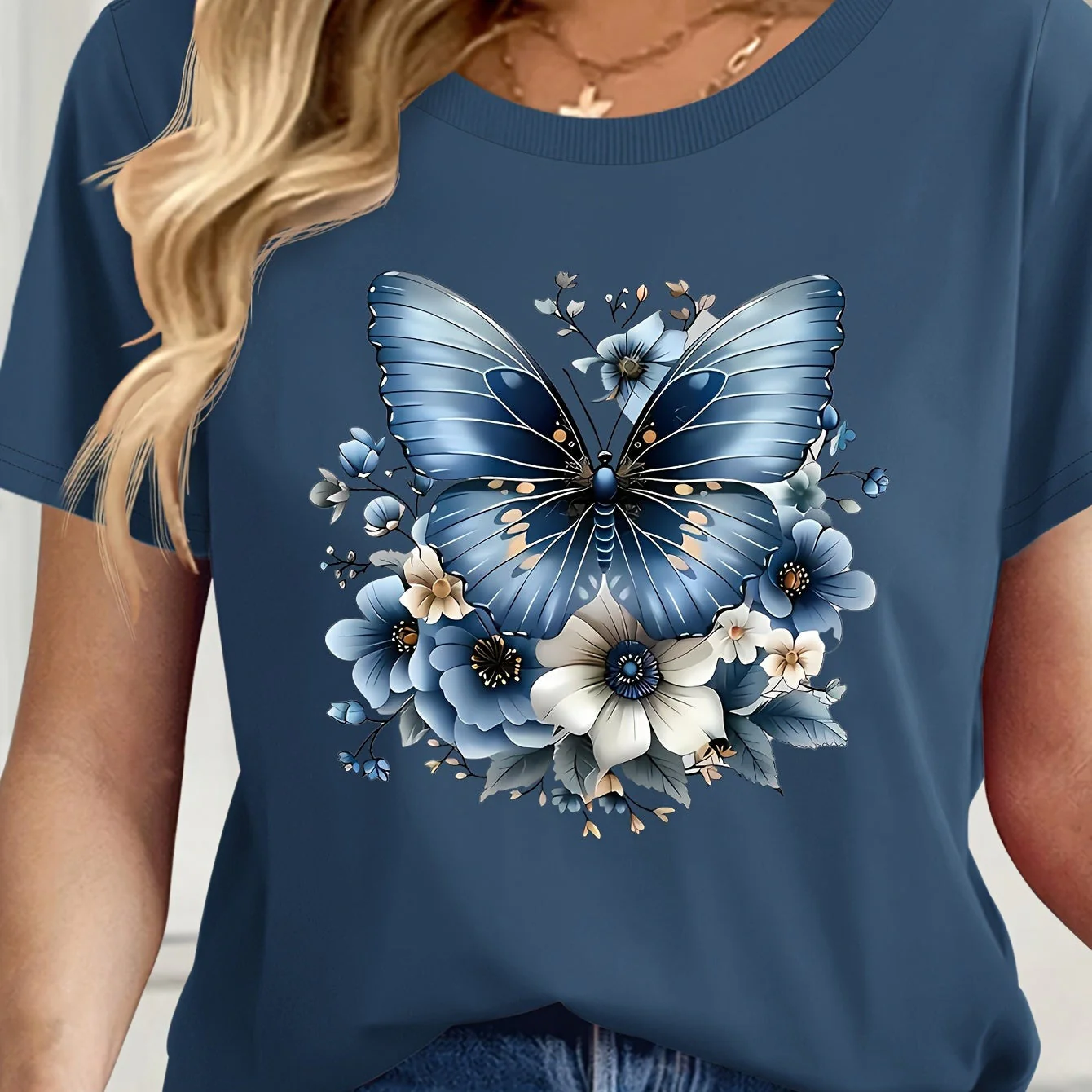 T-shirt décontracté femme à manches courtes style moderne pour tous les jours - Image 5