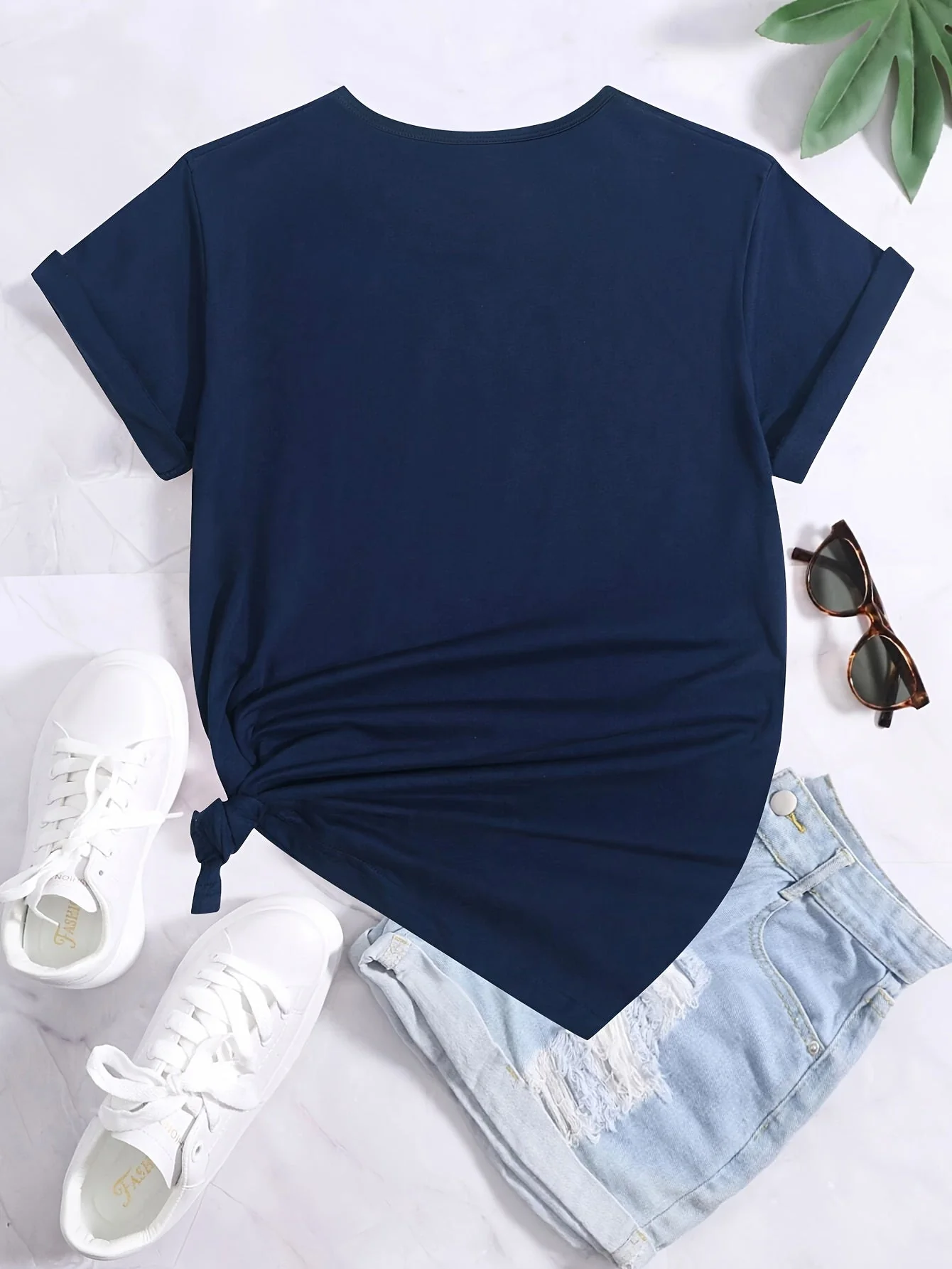 T-shirt décontracté femme à message humoristique – Idéal pour l'été, style tendance - Image 7