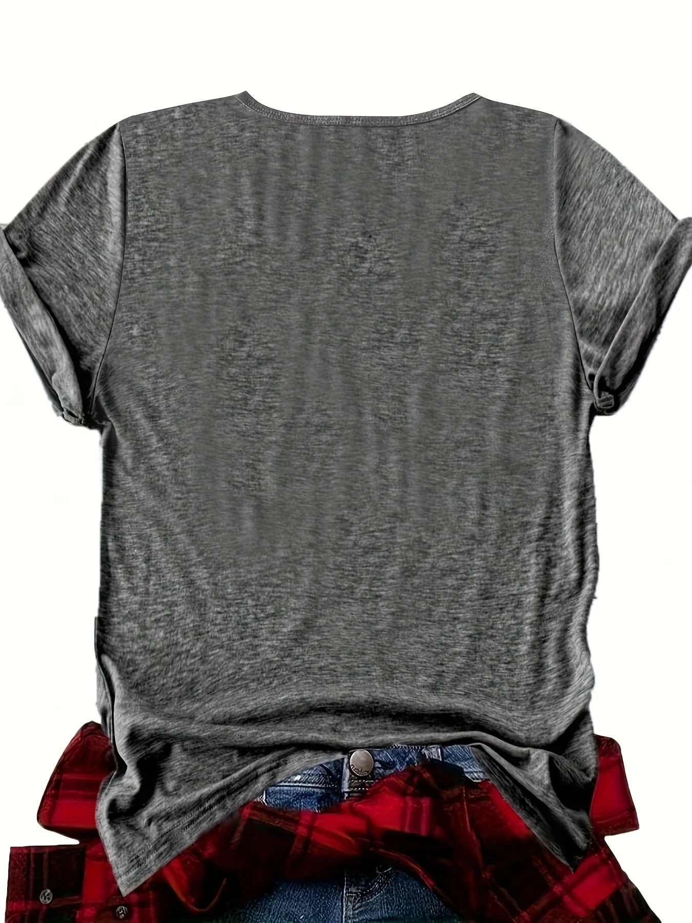 T-shirt décontracté femme à message humoristique – Idéal pour l'été, style tendance - Image 8
