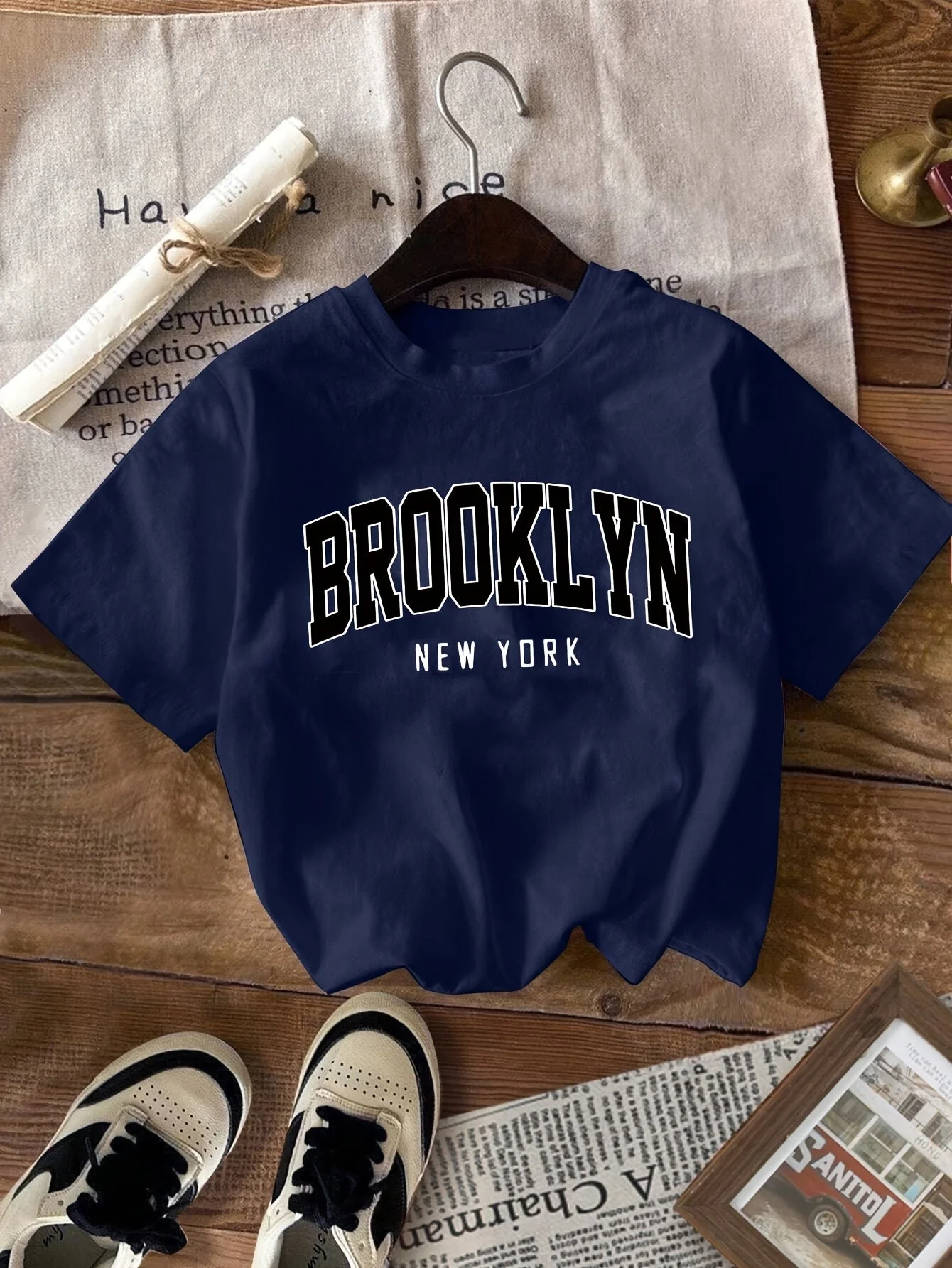 T-shirt décontracté femme style urbain Brooklyn New York - Image 2