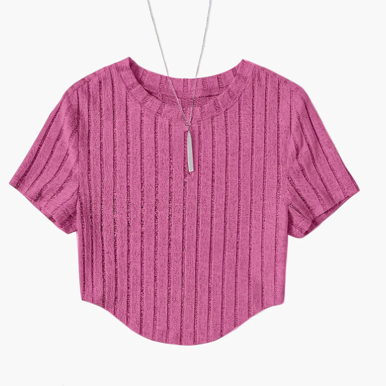 T-shirt Femme Style Décontracté à Manches Courtes Col Rond – Idéal pour l'Été et les Loisirs - Image 12
