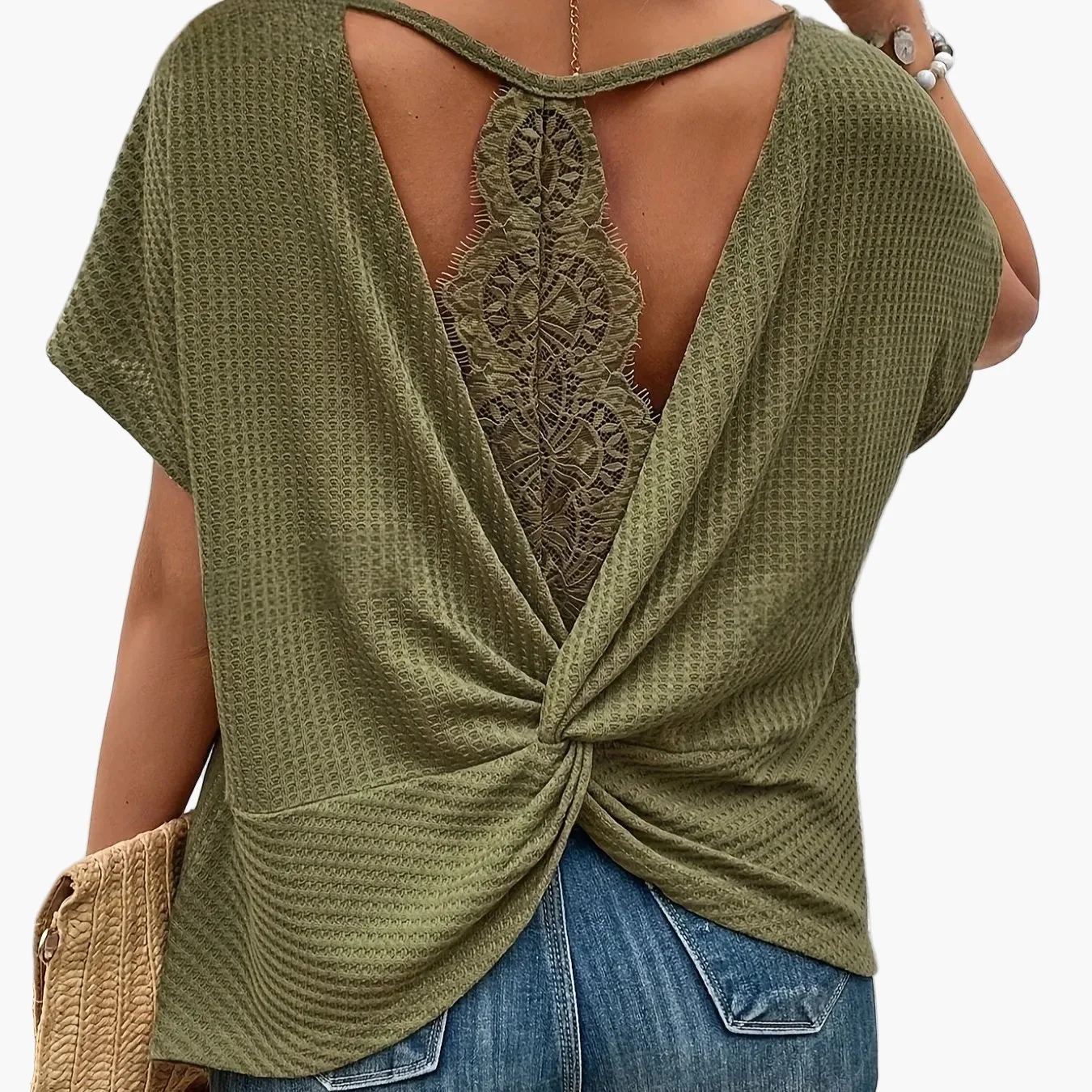T-shirt femme style élégant à manches courtes casual chic - Image 10