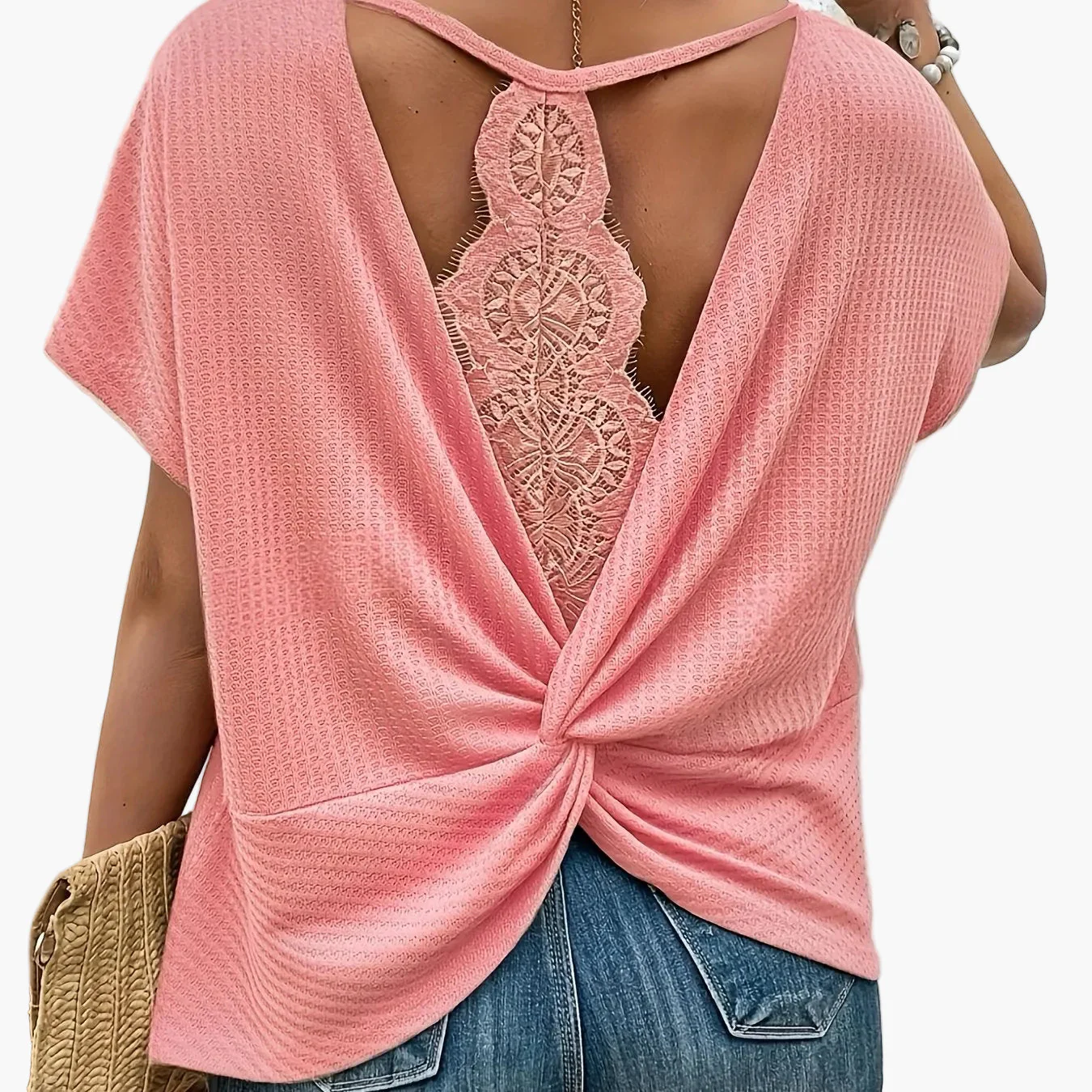 T-shirt femme style élégant à manches courtes casual chic - Image 9