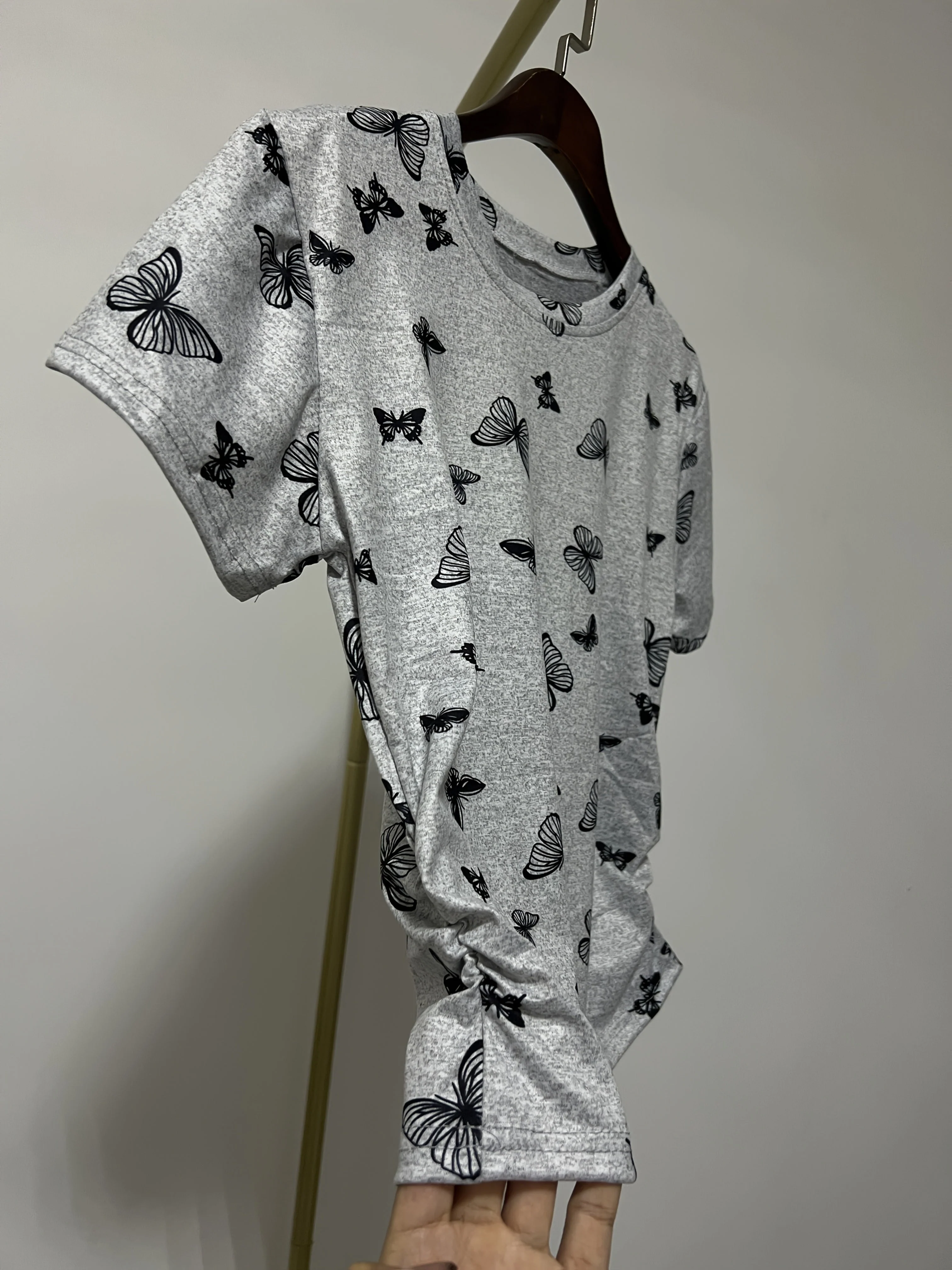 T-shirt Femme Style Vacances Motif Papillons Manches Courtes Ajusté - Image 4