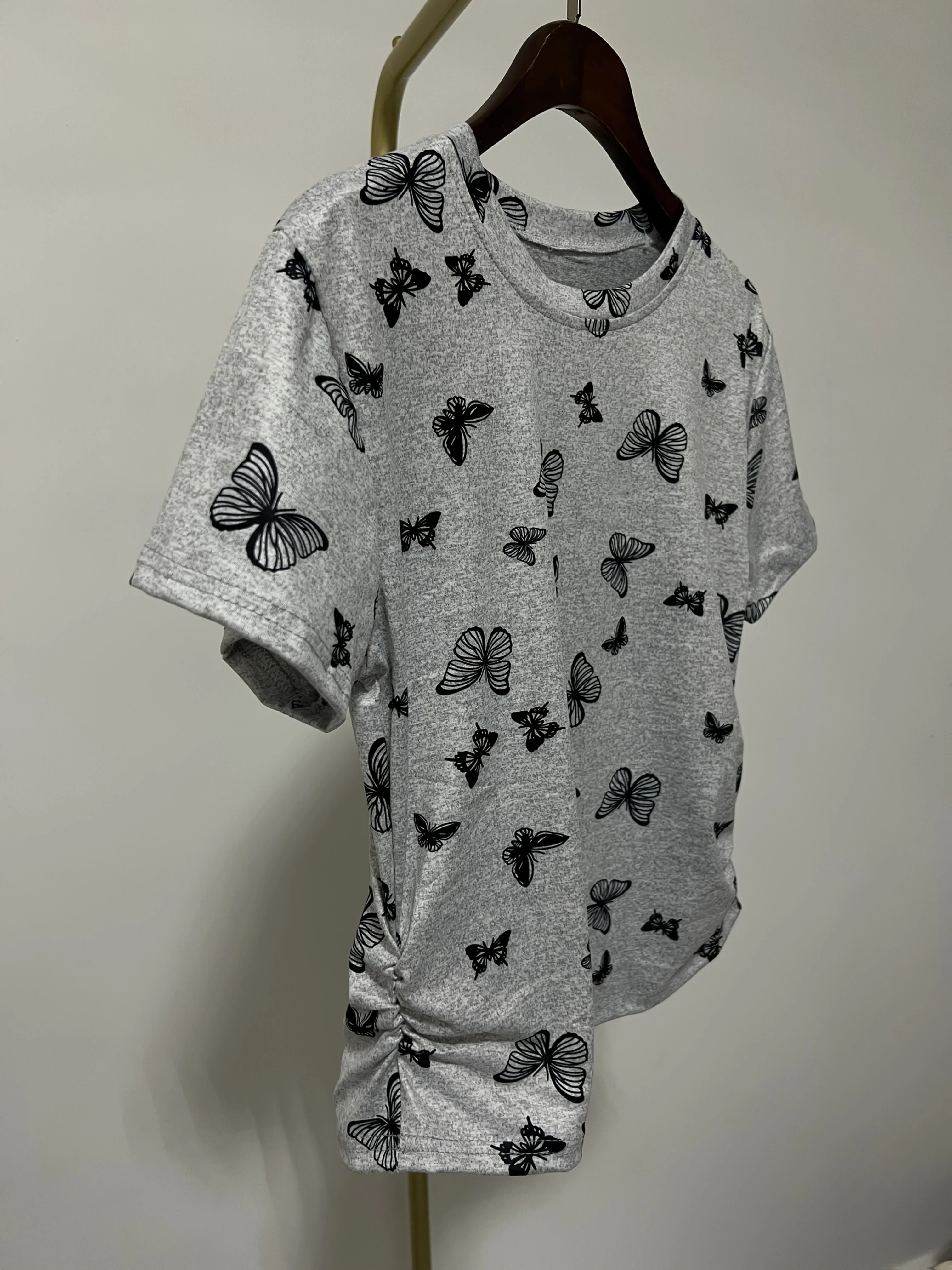 T-shirt Femme Style Vacances Motif Papillons Manches Courtes Ajusté - Image 6