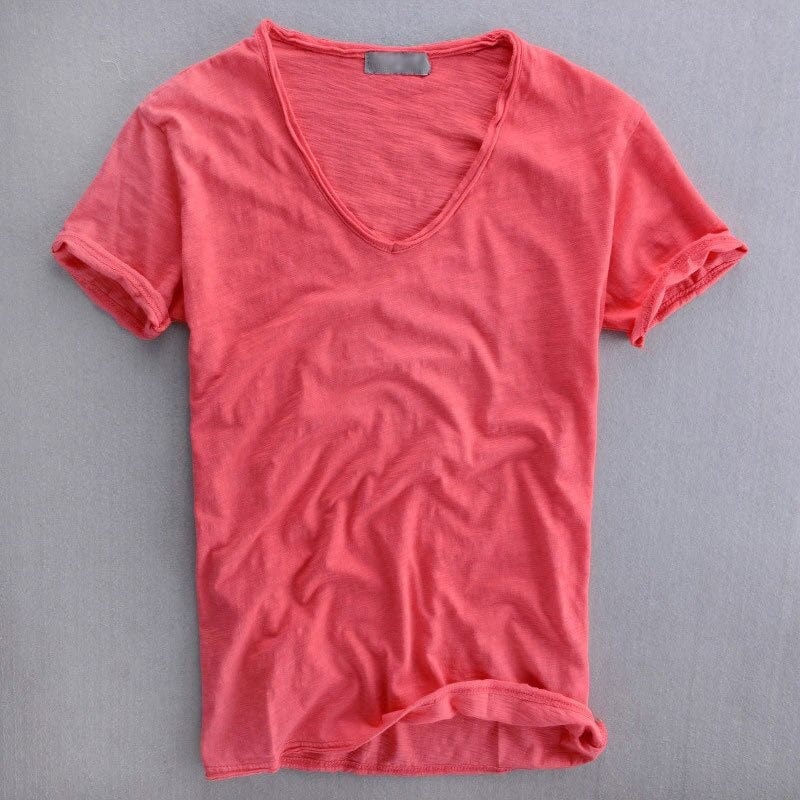 T-shirt homme col V style décontracté tendance – Idéal pour toutes occasions - Image 3