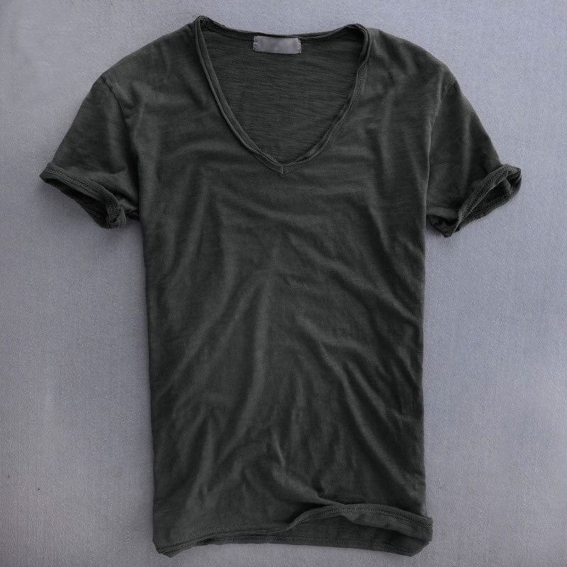 T-shirt homme col V style décontracté tendance – Idéal pour toutes occasions - Image 4