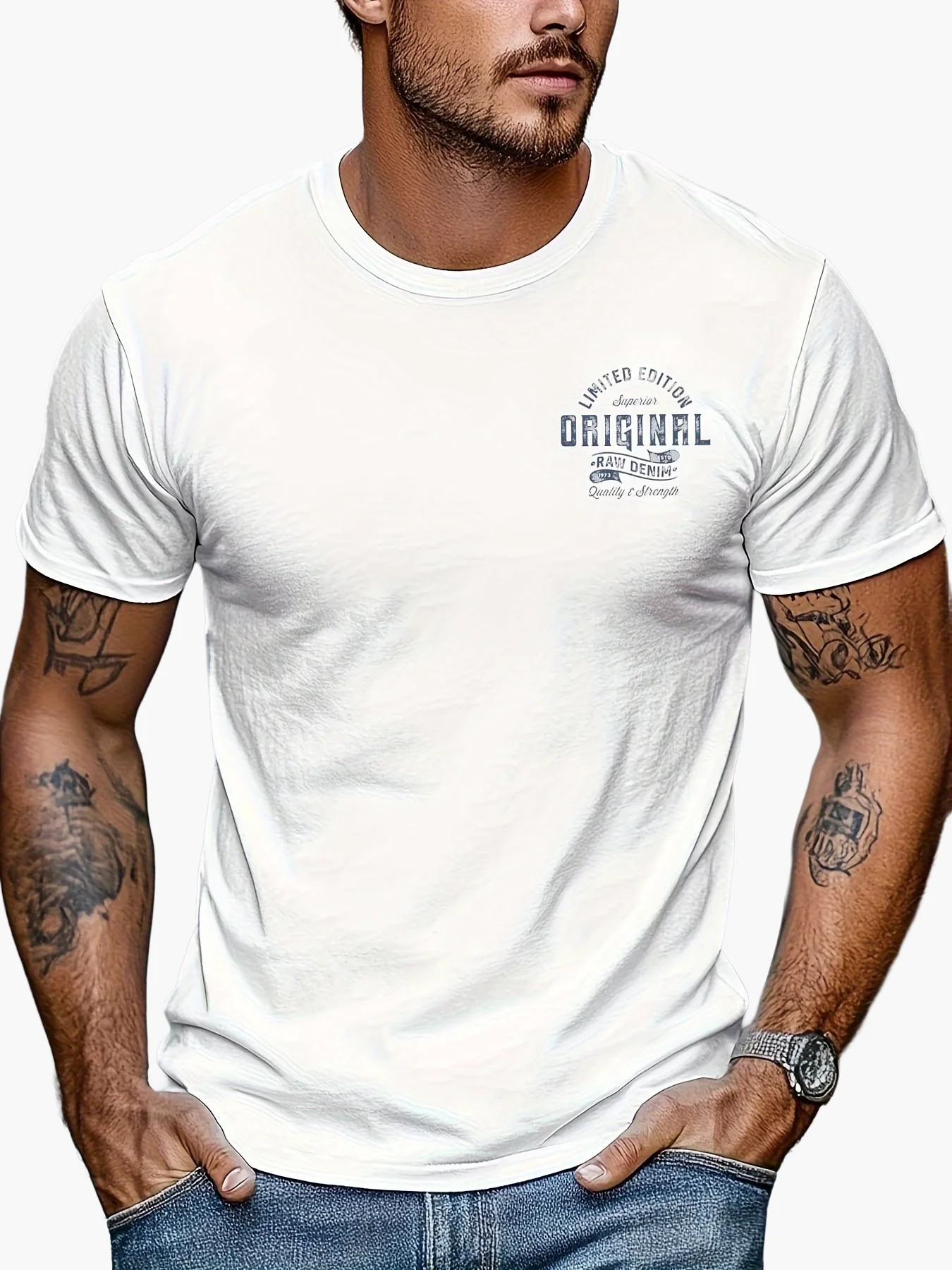 T-shirt homme style casual imprimé original édition limitée – mode urbaine décontractée - Image 12