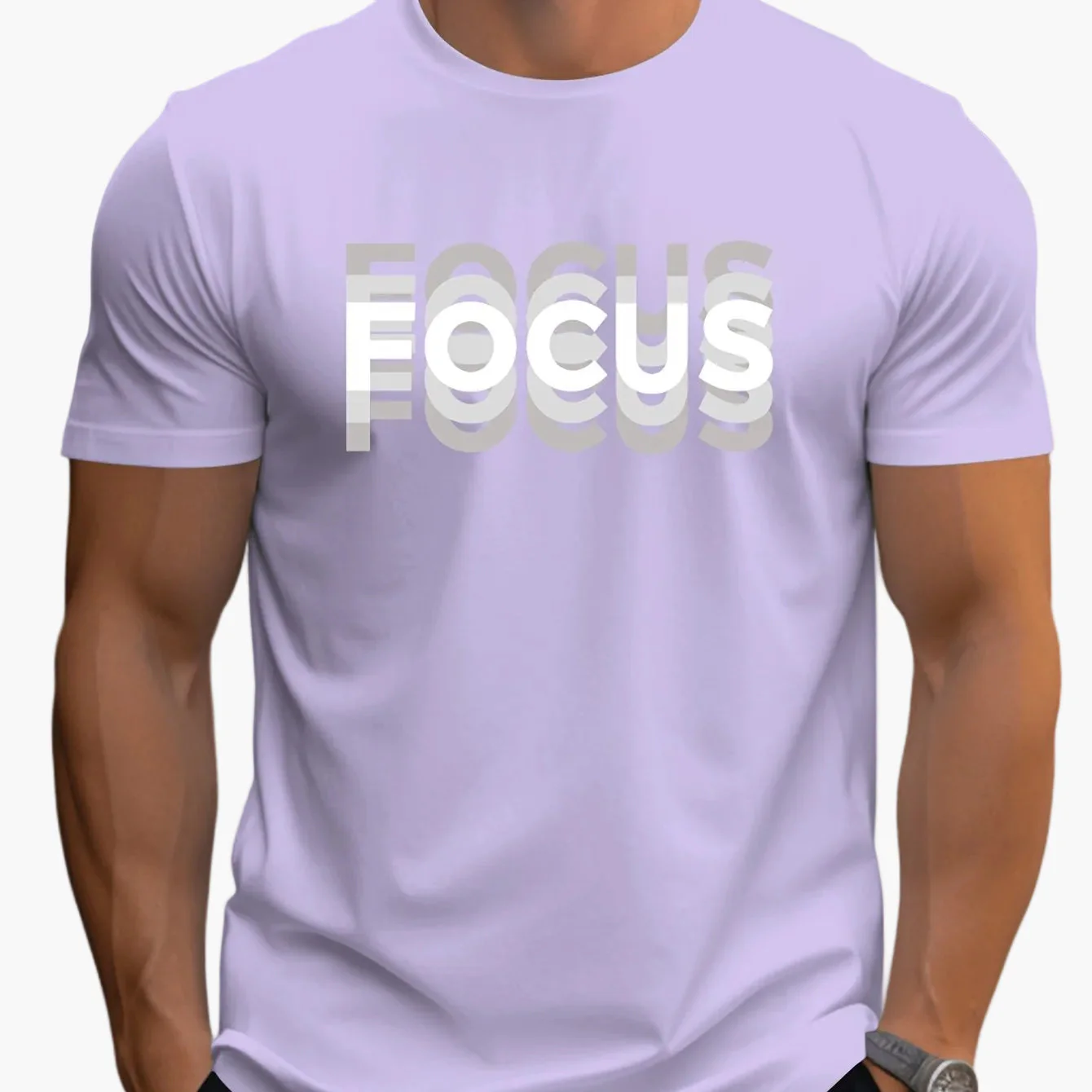 T-shirt Homme Style Moderne avec Motif "FOCUS" – Look Urbain et Inspirant - Image 10