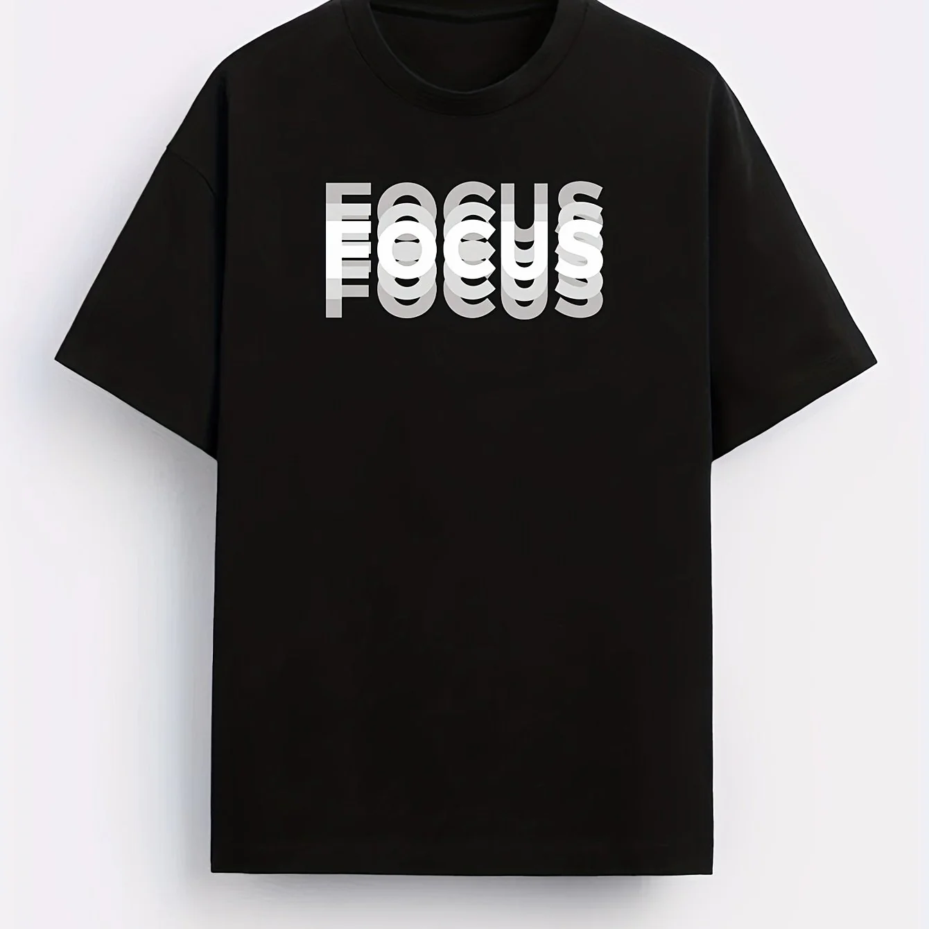 T-shirt Homme Style Moderne avec Motif "FOCUS" – Look Urbain et Inspirant - Image 2