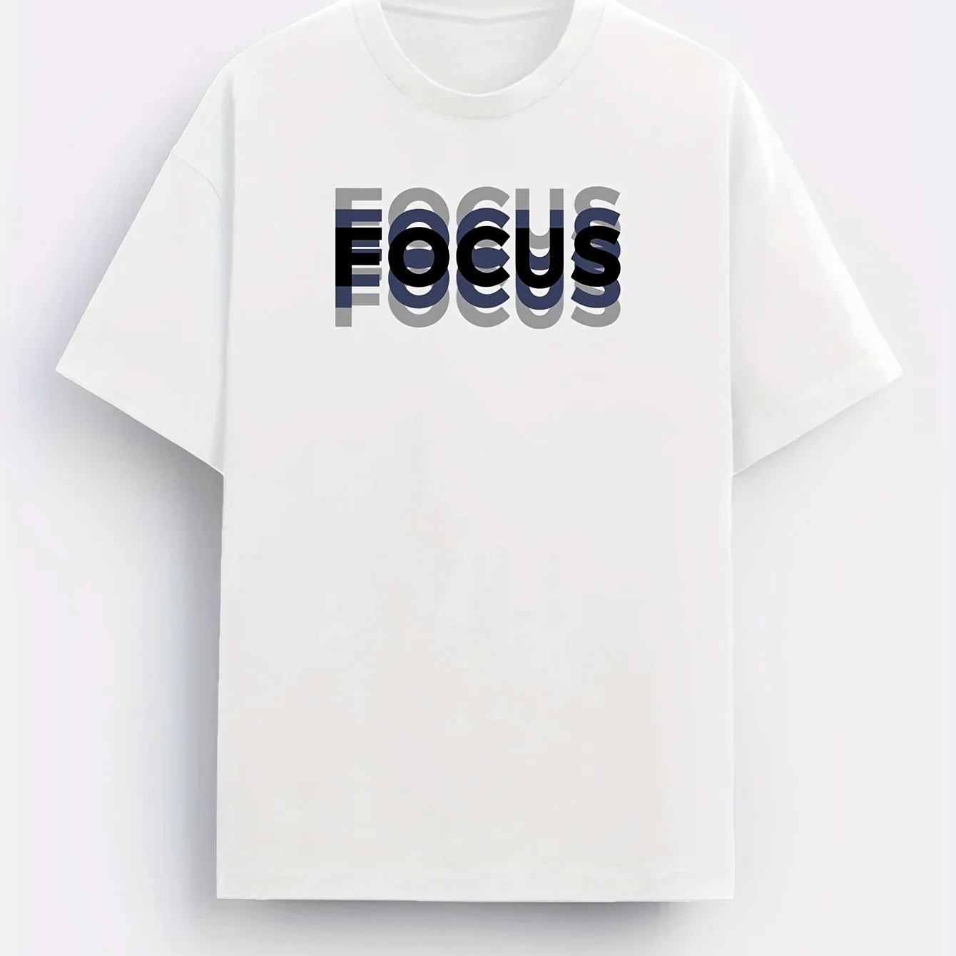 T-shirt Homme Style Moderne avec Motif "FOCUS" – Look Urbain et Inspirant - Image 3