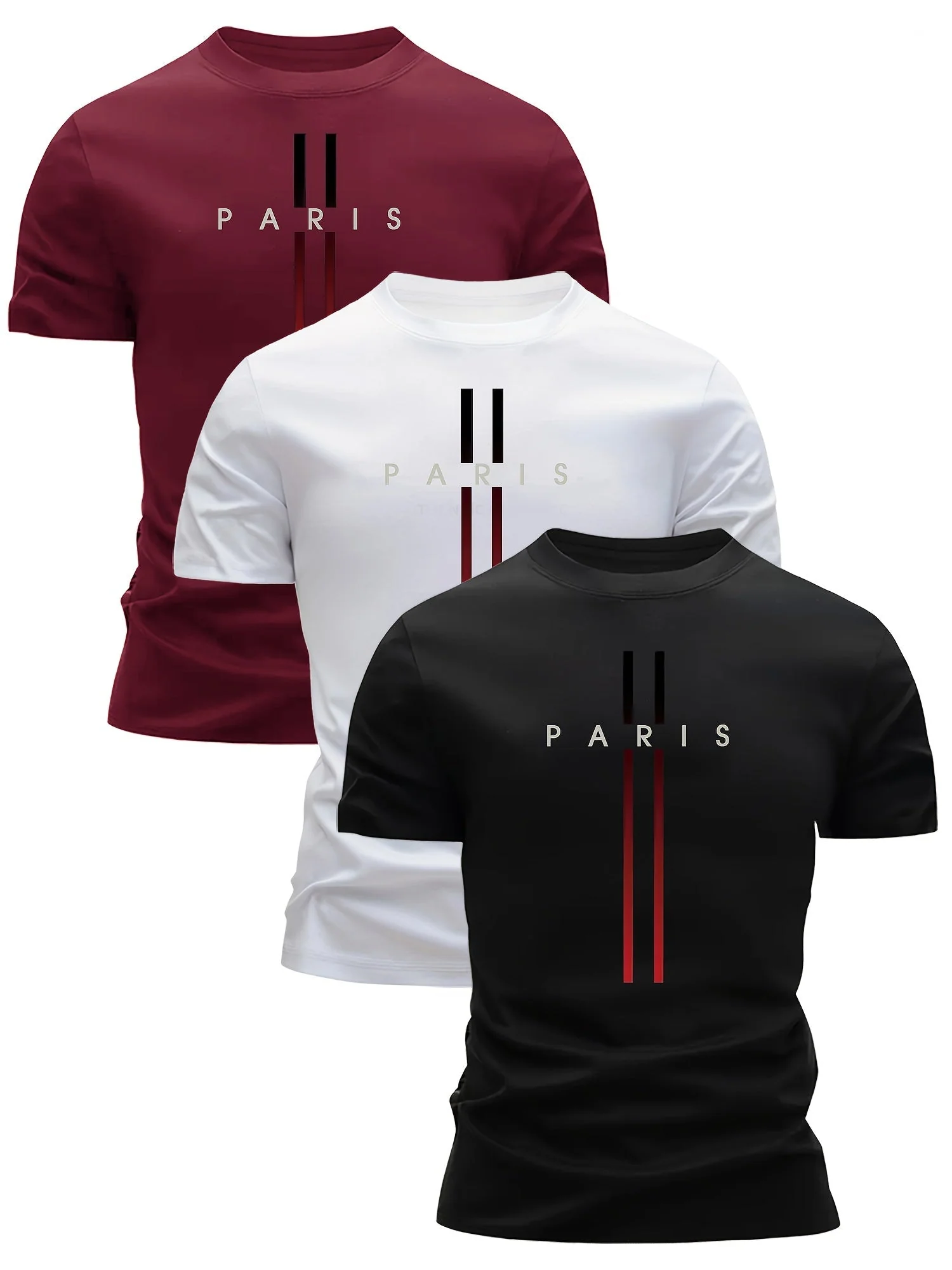 T-shirt homme style urbain Paris graphique tendance pour loisirs et sorties - Image 2
