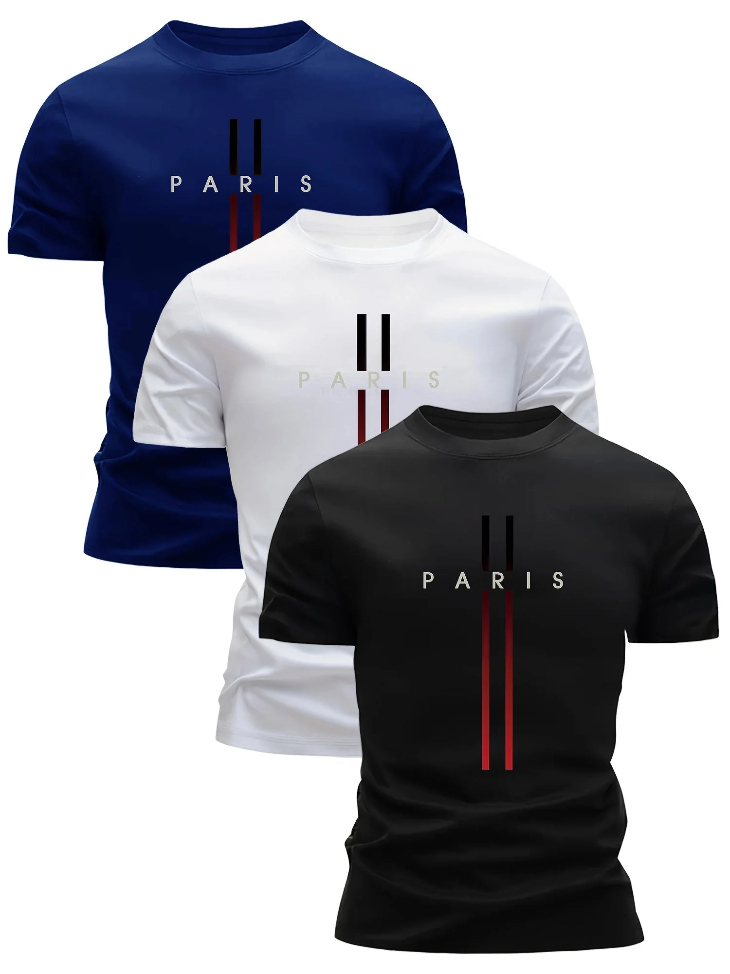 T-shirt homme style urbain Paris graphique tendance pour loisirs et sorties - Image 4