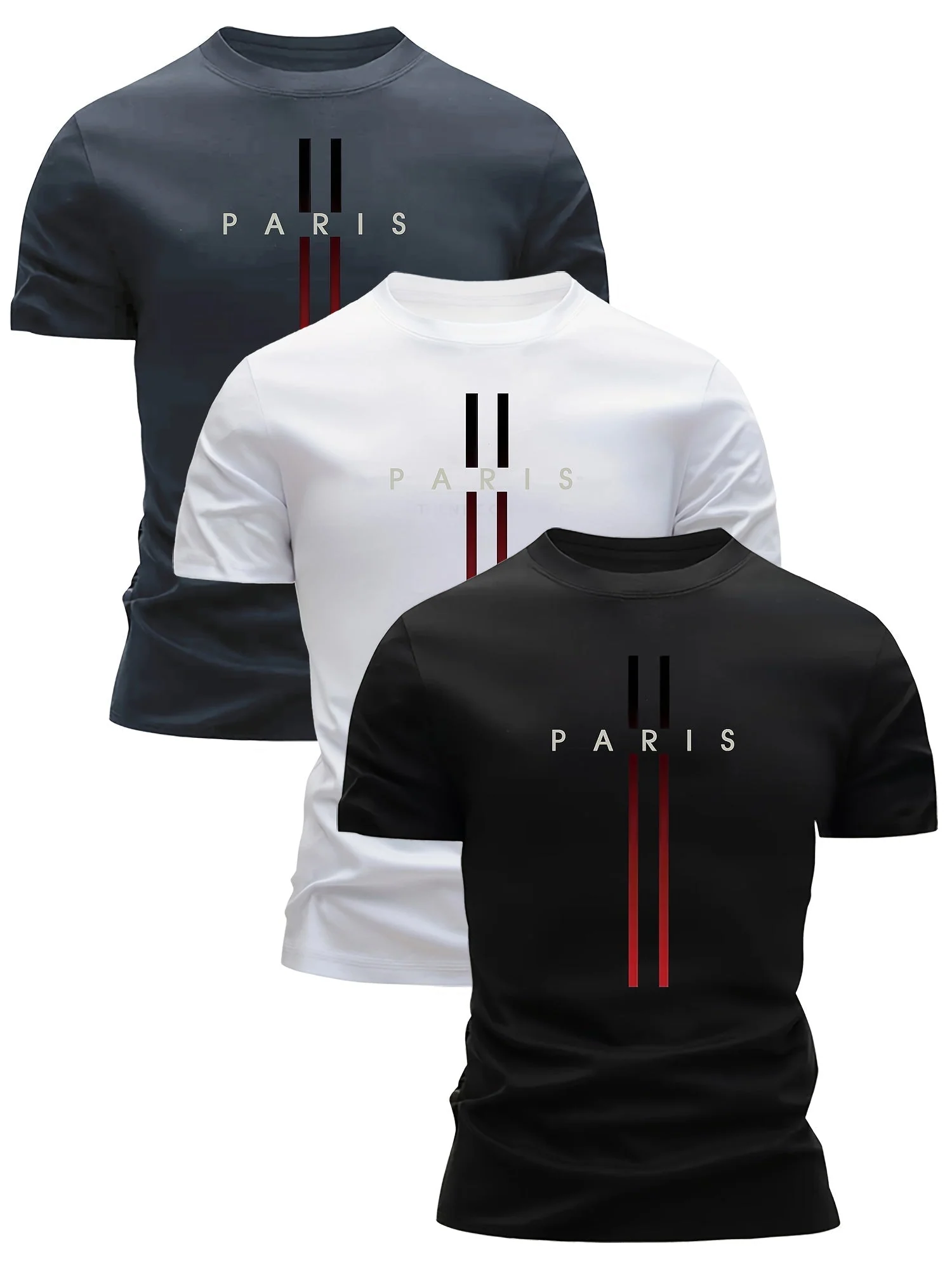 T-shirt homme style urbain Paris graphique tendance pour loisirs et sorties - Image 5